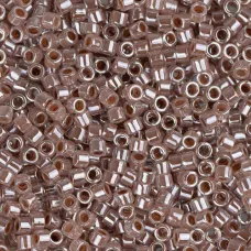 DB0256 Crystal Taupe Ceylon Lined-Dyed, Size 11/0 Miyuki Delica Beads, 50gm bag DB0256 Crystal Taupe Ceylon Lined-Dyed, Size 11/0 Miyuki Delica Beads, 50gm bag