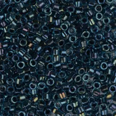 DB0286 Aqua Grey Lined-Dyed, Size 11/0 Miyuki Delica Beads, 50gm bag