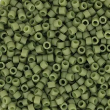DB0391 Olive Opaque Matte Glazed Luster, Size 11/0 Miyuki Delica Beads, 50gm bag DB0391 Olive Opaque Matte Glazed Luster, Size 11/0 Miyuki Delica Beads, 50gm bag