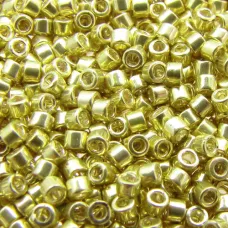 DB0412 Galvanised Yellow, , Size 11/0 Miyuki Delica Beads, 50g approx. DB0412 Galvanised Yellow, , Size 11/0 Miyuki Delica Beads, 50g approx.