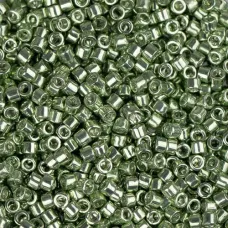 DB0413 Green Moss Opaque Galvanized-Dyed, Size 11/0 Miyuki Delica Beads, 50gm ba... DB0413 Green Moss Opaque Galvanized-Dyed, Size 11/0 Miyuki Delica Beads, 50gm ba...