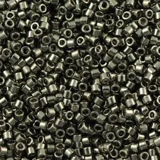 DB0452B Dark Grey Opaque Nickel Plated Dyed, Size 11/0 Miyuki Delica Beads, 50gm... DB0452B Dark Grey Opaque Nickel Plated Dyed, Size 11/0 Miyuki Delica Beads, 50gm...