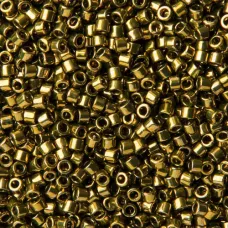 DB0456 Olive Galvanised Miyuki 11/0 Delica Beads, 50 Grams DB0456 Olive Galvanised Miyuki 11/0 Delica Beads, 50 Grams