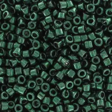 DB0458 Galvanised Dark Green Teal Dyed, Size 11/0 Miyuki Delica Beads, 50g appro... DB0458 Galvanised Dark Green Teal Dyed, Size 11/0 Miyuki Delica Beads, 50g appro...