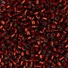 DB0603 Ruby Red Silver Lined-Dyed, Size 11/0 Miyuki Delica Beads, 50gm bag DB0603 Ruby Red Silver Lined-Dyed, Size 11/0 Miyuki Delica Beads, 50gm bag