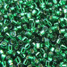 DB0605 Emerald Silver Lined-Dyed, Size 11/0 Miyuki Delica Beads, 50gm bag DB0605 Emerald Silver Lined-Dyed, Size 11/0 Miyuki Delica Beads, 50gm bag