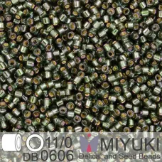 DB0606B Dark Olive Grey Silver Lined-Dyed, Size 11/0 Miyuki Delica Beads, 50gm b... DB0606B Dark Olive Grey Silver Lined-Dyed, Size 11/0 Miyuki Delica Beads, 50gm b...