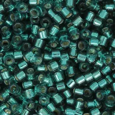DB0607 Teal Silver Lined-Dyed, Size 11/0 Miyuki Delica Beads, 50g approx. DB0607 Teal Silver Lined-Dyed, Size 11/0 Miyuki Delica Beads, 50g approx.