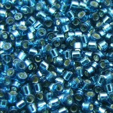 DB0608 Blue Zircon Silver Lined-Dyed, Size 11/0 Miyuki Delica Beads, 50gm bag DB0608 Blue Zircon Silver Lined-Dyed, Size 11/0 Miyuki Delica Beads, 50gm bag