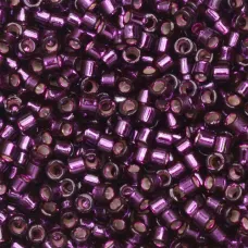 DB0611B Wine Silver Lined-Dyed, Size 11/0 Miyuki Delica Beads, 50gm bag DB0611B Wine Silver Lined-Dyed, Size 11/0 Miyuki Delica Beads, 50gm bag
