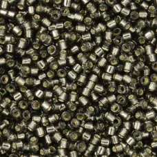 DB0613 Dark Grey Silver Lined Dyed Miyuki 11/0 Miyuki Delica Beads, 50g approx. DB0613 Dark Grey Silver Lined Dyed Miyuki 11/0 Miyuki Delica Beads, 50g approx.