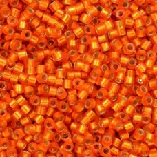 DB0681 Orange Semi Matte Dyed, Size 11/0 Miyuki Delica Beads, 50g approx. DB0681 Orange Semi Matte Dyed, Size 11/0 Miyuki Delica Beads, 50g approx.