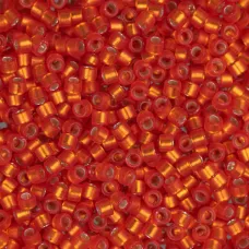 DB0682 Dark Orange Semi-Matte Dyed, Size 11/0 Miyuki Delica Beads, 50gm bag DB0682 Dark Orange Semi-Matte Dyed, Size 11/0 Miyuki Delica Beads, 50gm bag