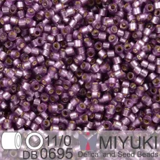 DB0695B Dark Violet Semi-Matte Dyed, Size 11/0 Miyuki Delica Beads, 50gm bag DB0695B Dark Violet Semi-Matte Dyed, Size 11/0 Miyuki Delica Beads, 50gm bag