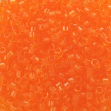 DB0703B Orange Transparent, Size 11/0 Miyuki Delica Beads, 50gm bag DB0703B Orange Transparent, Size 11/0 Miyuki Delica Beads, 50gm bag