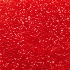 DB0704B Red Orange Transparent, Size 11/0 Miyuki Delica Beads, 50gm bag DB0704B Red Orange Transparent, Size 11/0 Miyuki Delica Beads, 50gm bag