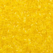 DB0710 Yellow Transparent, Size 11/0 Miyuki Delica Beads, 50g approx. DB0710 Yellow Transparent, Size 11/0 Miyuki Delica Beads, 50g approx.
