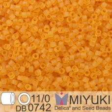 DB0742 Light Topaz , Size 11/0 Miyuki Delica Beads, 50gm bag DB0742 Light Topaz , Size 11/0 Miyuki Delica Beads, 50gm bag