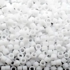 DB0750 Matte Opaque White, Size 11/0 Miyuki Delica Beads, 50 Grams DB0750 Matte Opaque White, Size 11/0 Miyuki Delica Beads, 50 Grams