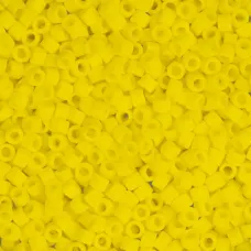 DB0751 Yellow Matte Opaque, Size 11/0 Miyuki Delica Beads, 50gm bag DB0751 Yellow Matte Opaque, Size 11/0 Miyuki Delica Beads, 50gm bag