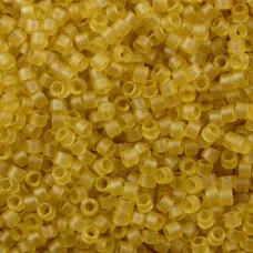 DB0771 Dyed Semi-Frosted Transparent Saffron Miyuki 11/0 Delica Beads, 50 Gram B...