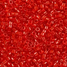 DB0774 Transparent Red Semi-frosted, Size 11/0 Miyuki Delica Beads, 50 Grams DB0774 Transparent Red Semi-frosted, Size 11/0 Miyuki Delica Beads, 50 Grams