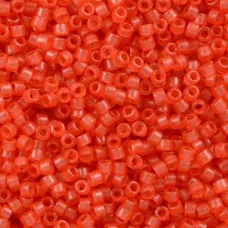 DB0779 Salmon Transparent Matte-Dyed, Size 11/0 Miyuki Delica Beads, 50Grms DB0779 Salmon Transparent Matte-Dyed, Size 11/0 Miyuki Delica Beads, 50Grms