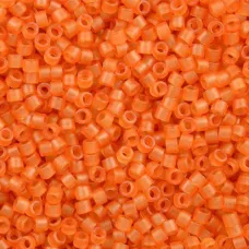 DB0781 Dyed Semi-Frosted Transparent Amber Miyuki 11/0 Delica Beads, 50 Gram Bag DB0781 Dyed Semi-Frosted Transparent Amber Miyuki 11/0 Delica Beads, 50 Gram Bag