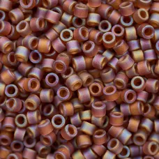 DBS0853 Dark Topaz Transparent AB Matte, Size 15/0 Miyuki Delica Beads, 50g DBS0853 Dark Topaz Transparent AB Matte, Size 15/0 Miyuki Delica Beads, 50g