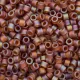 DBL0853 Matte Transparent Dark Topaz AB Size 8/0 Miyuki Delica Beads, 5.2g approx. DBL0853 Matte Transparent Dark Topaz AB Size 8/0 Miyuki Delica Beads, 5.2g approx.