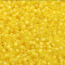 DB0854 Miyuki Delica Beads, Size 11/0, Matted Pale Yellow AB, 50 Gram Bag DB0854 Miyuki Delica Beads, Size 11/0, Matted Pale Yellow AB, 50 Gram Bag