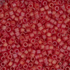 DB0856 Red Orange Transparent AB Matte, Size 11/0 Miyuki Delica Beads, 50gm bag DB0856 Red Orange Transparent AB Matte, Size 11/0 Miyuki Delica Beads, 50gm bag