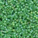 DBL0858 Matte Transparent Green AB, Size 8/0 Miyuki Delica Beads, 5.2g approx. DBL0858 Matte Transparent Green AB, Size 8/0 Miyuki Delica Beads, 5.2g approx.