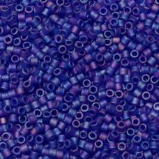 DBL0864 Matte Transparent Cobalt AB Size 8/0 Miyuki Delica Beads, 5.2g approx. DBL0864 Matte Transparent Cobalt AB Size 8/0 Miyuki Delica Beads, 5.2g approx.