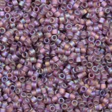 DBL0869 Matte Transparent Mauve AB size 8/0 Miyuki Delica Beads, 5.2g approx. DBL0869 Matte Transparent Mauve AB size 8/0 Miyuki Delica Beads, 5.2g approx.