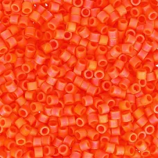 DB0872B Orange Opaque AB Matte, Size 11/0 Miyuki Delica Beads, 50gm bag DB0872B Orange Opaque AB Matte, Size 11/0 Miyuki Delica Beads, 50gm bag