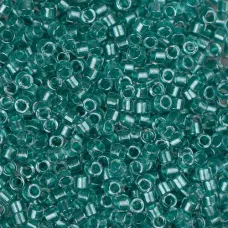 DB0904B Aqua Green Sparkle Crystal Lined, Size 11/0 Miyuki Delica Beads, 50gm ba... DB0904B Aqua Green Sparkle Crystal Lined, Size 11/0 Miyuki Delica Beads, 50gm ba...