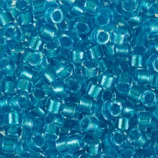 DB0905 Aqua Sparkle Crystal Lined, Size 11/0 Miyuki Delica Beads, 50gm bag DB0905 Aqua Sparkle Crystal Lined, Size 11/0 Miyuki Delica Beads, 50gm bag