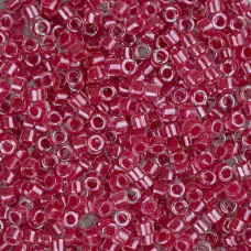 DB0914 Rose Sparkle Crystal Lined, Size 11/0 Miyuki Delica Beads, 50gm bag DB0914 Rose Sparkle Crystal Lined, Size 11/0 Miyuki Delica Beads, 50gm bag