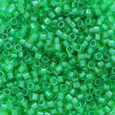 DB0916 Light Green Sparkle Chartreuse Lined, Size 11/0 Miyuki Delica Beads, 50gm... DB0916 Light Green Sparkle Chartreuse Lined, Size 11/0 Miyuki Delica Beads, 50gm...