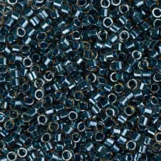 DB0921 Blue Teal Sparkle Topaz Lined, Size 11/0 Miyuki Delica Beads, 50gm bag DB0921 Blue Teal Sparkle Topaz Lined, Size 11/0 Miyuki Delica Beads, 50gm bag