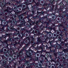 DB0922 Rose Sparkle Aqua Lined, Size 11/0 Miyuki Delica Beads, 50gm bag DB0922 Rose Sparkle Aqua Lined, Size 11/0 Miyuki Delica Beads, 50gm bag