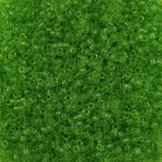 DB1106 Green Lime Transparent, Size 11/0 Miyuki Delica Beads, 50g approx. DB1106 Green Lime Transparent, Size 11/0 Miyuki Delica Beads, 50g approx.