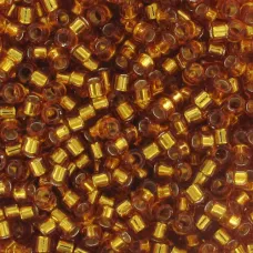 DB1201 Marigold Silver Lined, Size 11/0 Miyuki Delica Beads, 50gm bag DB1201 Marigold Silver Lined, Size 11/0 Miyuki Delica Beads, 50gm bag
