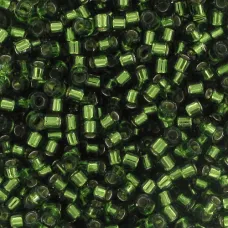 DB1207B Olive Silver Lined, Size 11/0 Miyuki Delica Beads, 50gm bag DB1207B Olive Silver Lined, Size 11/0 Miyuki Delica Beads, 50gm bag