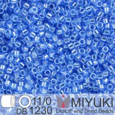 DB1230 Blue Azure Transparent Luster, Size 11/0 Miyuki Delica Beads, 50g approx.... DB1230 Blue Azure Transparent Luster, Size 11/0 Miyuki Delica Beads, 50g approx....
