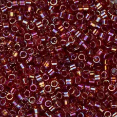 DB1242 Dark Cranberry Red Transparent AB, Size 11/0 Miyuki Delica Beads, 50g app... DB1242 Dark Cranberry Red Transparent AB, Size 11/0 Miyuki Delica Beads, 50g app...
