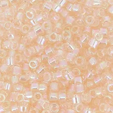 DB1243 Pink Mist Transparent AB, Size 11/0 Miyuki Delica Beads, 50g approx. DB1243 Pink Mist Transparent AB, Size 11/0 Miyuki Delica Beads, 50g approx.