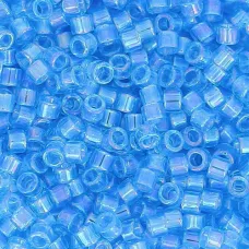 DB1249 Blue Ocean Transparent AB, Size 11/0 Miyuki Delica Beads, 50gm bag DB1249 Blue Ocean Transparent AB, Size 11/0 Miyuki Delica Beads, 50gm bag