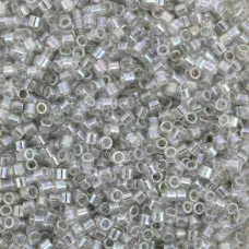 DB1251 Grey Mist Transparent AB, Size 11/0 Miyuki Delica Beads, 50gm bag DB1251 Grey Mist Transparent AB, Size 11/0 Miyuki Delica Beads, 50gm bag